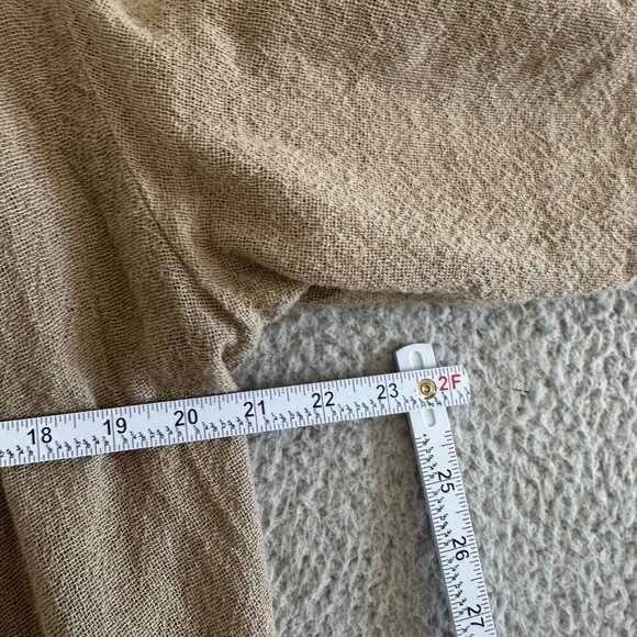 Van Klee Linen Duster Cardigan Draped Lagenlook Boho Coastal Roll Up - Picture 3 of 16